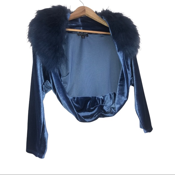 Tahari Arthur S. Levine Teal Shrug coat , Size XL - Picture 6 of 16